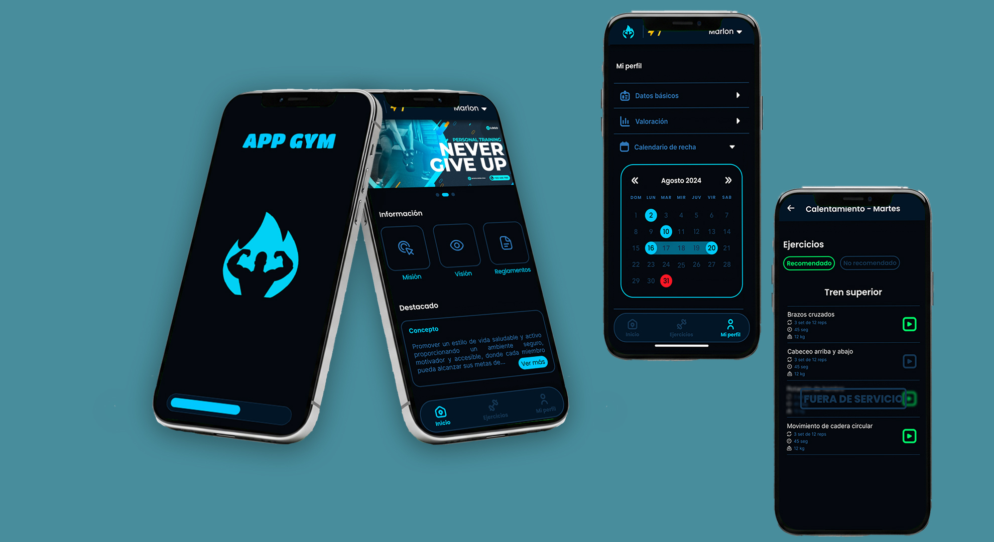 UI/UX DESIGN APP GYM - Proyecto de MeritumDev